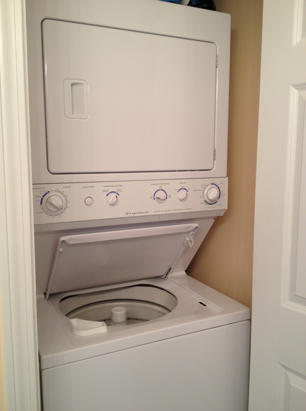 How do you install a stackable washer and dryer combo?